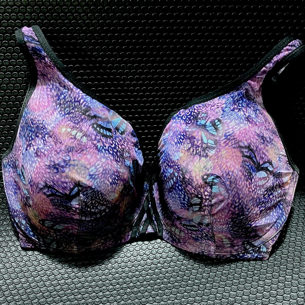 Multi-Way Butterfly Print Underwire Bra